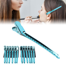 12 pièces pince bec-de-canard 9,5 x 1 x 1,5 cm bleu cheveux épais
