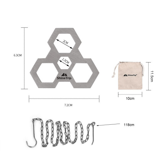Tipo-1/Tipo-2 acero inoxidable 304 soporte trípode 118 cm
