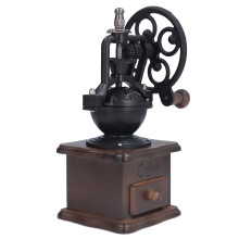 Molino de café manual retro, de madera y hierro, portátil