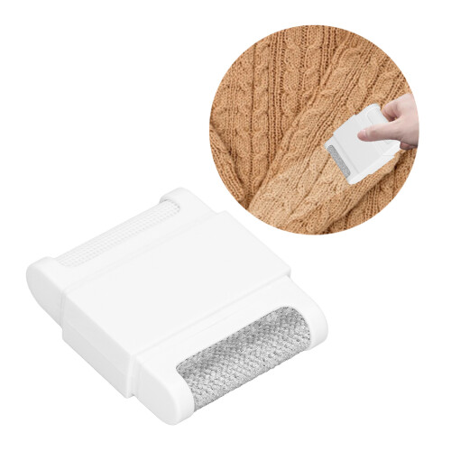 5 piezas Removedor de bolas de pelo de doble capa Blanco 8x6.5x2cm