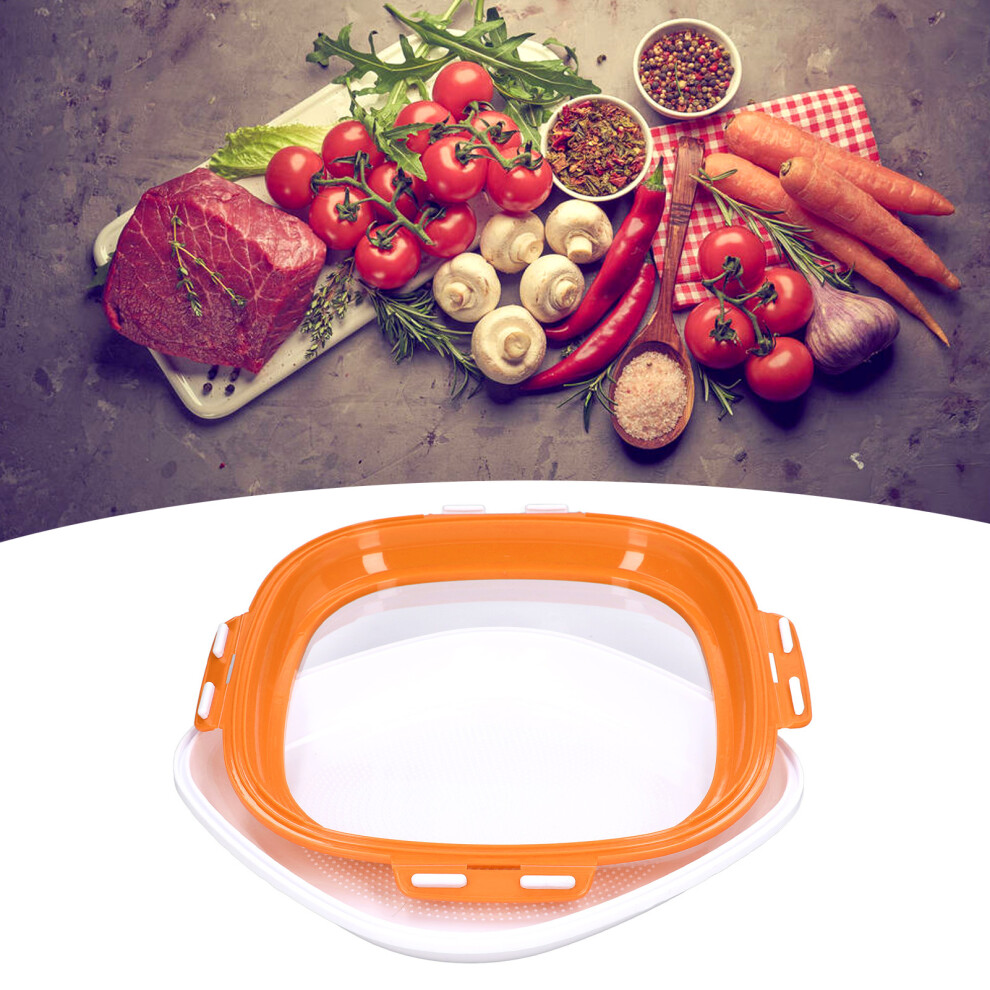 Food Preservation Tray Reusable Food Storage Container Stackable Fridge Organizer Case for KitchenOrange-image-OPC-PHVTVN9-NEW