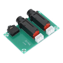 ZJ-HJL-A Adattatore a presa PCB a due vie 6,5/3,5 mm Verde