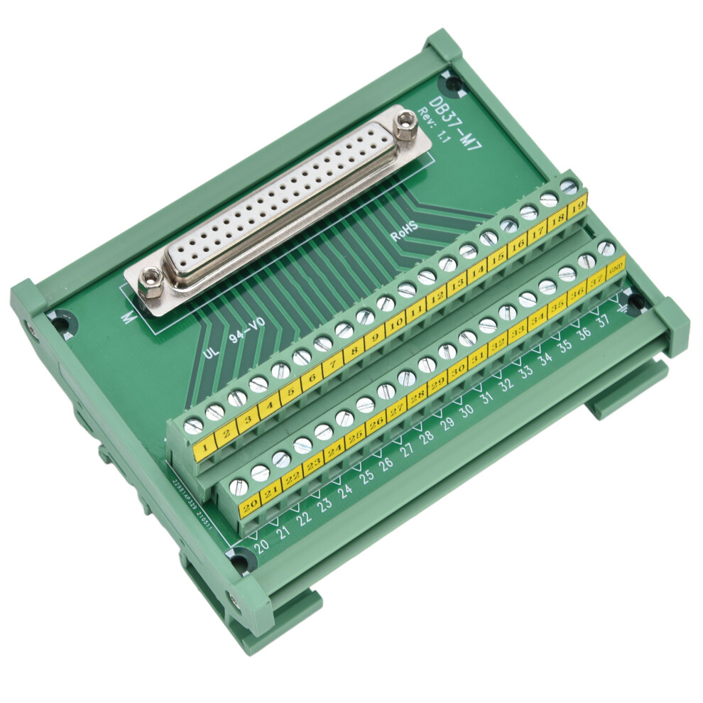 Terminal Board Adapter Plate Connector Module Pcb Breakout Female Dc 60V Db37âM7 9351321863326