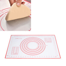Almohadilla para amasar - silicona, capacidad de 125 g, grande y roja