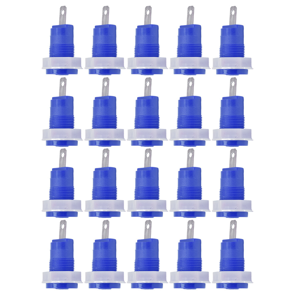 20Pcs Banana Socket Binding Post Adapter Brass Safe Welding Type Grounding Terminal 4Mm 402 1Kv 32Ablue 9411321863778