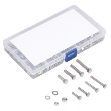 300 pezzi in acciaio inox 304 M4/M5 DIN933/DIN934 argento