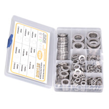 450 pezzi di rondelle piatte in acciaio inossidabile 304, set M3-M16, spessore 0.5-3.0 mm