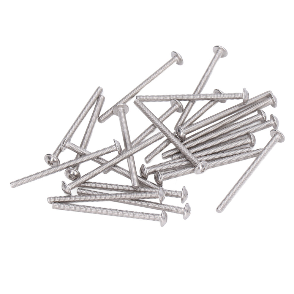 50Pcs Flanged Button Head Screws A2â70 Stainless Steel Buttons Heads Socket Caps Bolts Kitm3x50mm 4991321864494