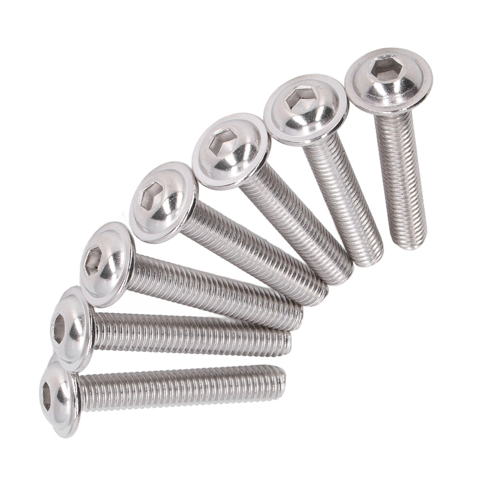 50Pcs Flanged Button Head Screws A2â70 Stainless Steel Buttons Heads Socket Caps Bolts Kitm6x35mm 6941321864633