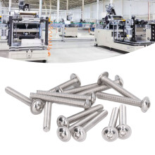 50 piezas tornillos de cabeza de botón con brida M6x45 A2-70