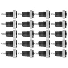 20 piezas de conector banana hembra 402 4 mm 32 A negro