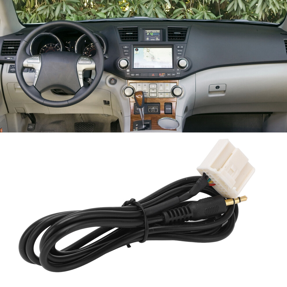 1M Long Aux Audio Input Adapter 3.5Mm Replacement For Camry Corolla Rav4 Tacoma Music Player Black 7651321867044