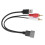 Cable USB RCA de 8 pines, 23 cm, negro, Cube/Juke/Versa 6