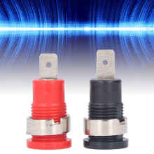 10 pares de zócalos banana de 4 mm níquel rojo-negro 31,5 mm