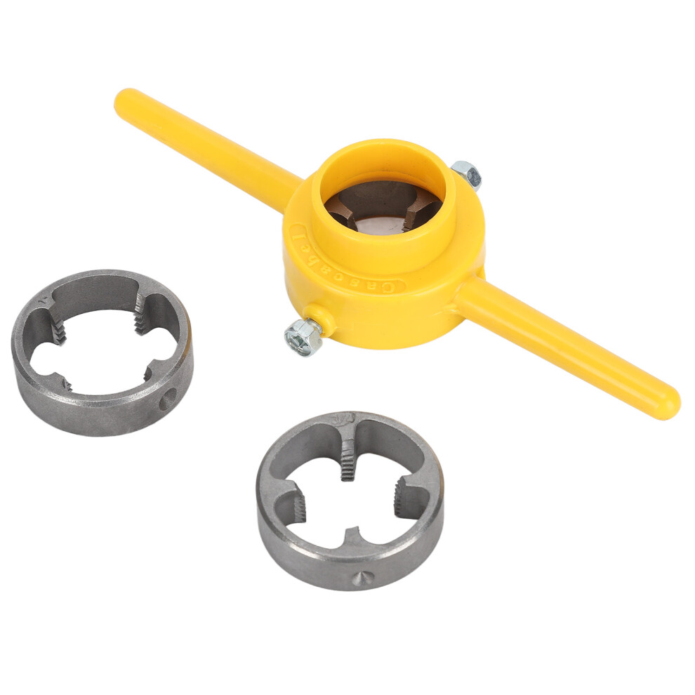 Pipe Threader 60 Degree Durable Manual Pipe Threading Kit With 3 Different Sizes Molds Shells For Pvc Npt Plastic Pipes 9471321868869