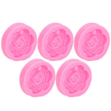 5 pièces moules en silicone camélia rose flexibles