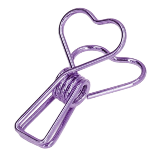 20 trombones violets - Élégant 1,5 x 2,8 cm