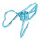 20 pezzi fermacopie blu 1,5 x 2,8 cm in ferro 15