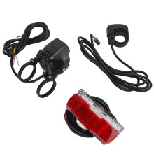 Kit de luces para bicicleta delanteras/traseras 24V-48V con bocina, nylon