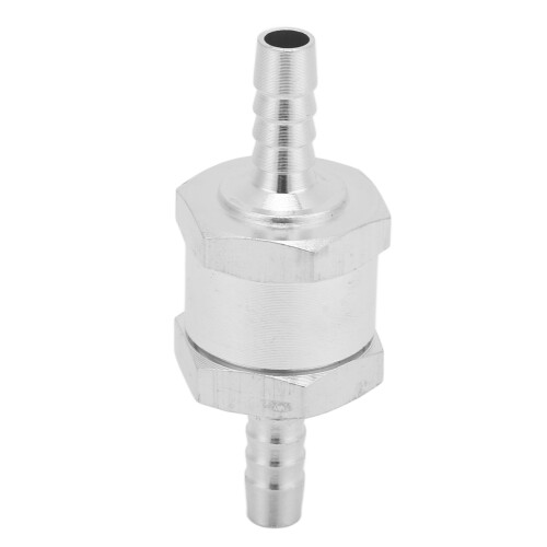 Válvula de retención de aluminio 6mm/0.24in plateada 1