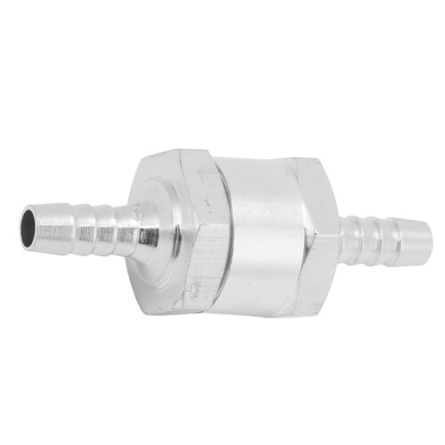 Válvula de retención de aluminio 6mm/0.24in plateada 2