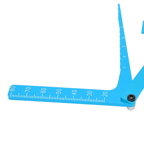 Regla ajustable de camber de aluminio RC 20 g azul 2