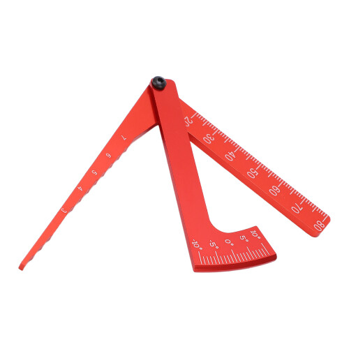 Righello per camber in alluminio RC universale rosso 20 g 2