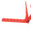 Righello per camber in alluminio RC universale rosso 20 g 9