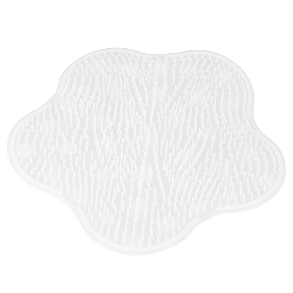 Bathroom Floor Foot Massager Remove Dead Skin Silicone Shower Foot Scrubber with Suction CupsWhite