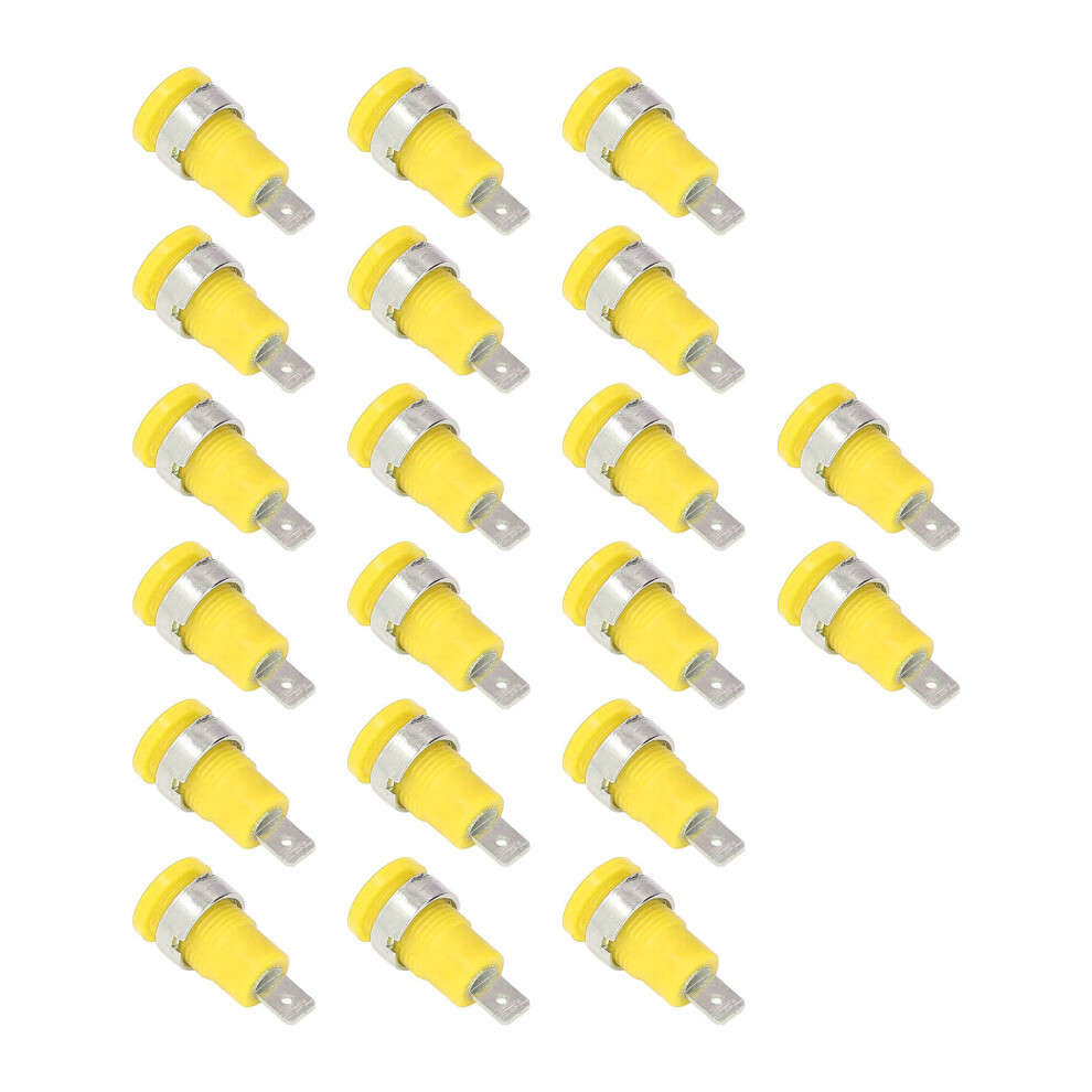 20Pcs Banana Socket 4Mm Strong Connectivity Corrosion Resistance Good Performance Electrical Test Accessoriesyellow 8711321868492