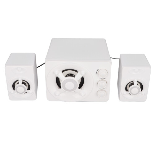 Enceinte 2.1 canaux alimentée par USB avec LED RVB blanche