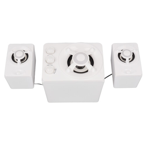 Enceinte 2.1 canaux alimentée par USB avec LED RVB blanche 2