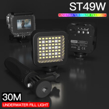 Lampe LED vidéo RGB noire 2000 mAh 8,13x6,63x3,13 cm
