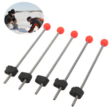 5 piezas Punta superior para mini caña de hielo punta de resorte con bola roja