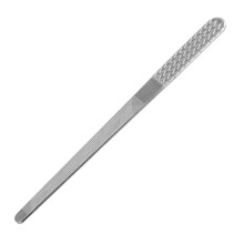 Lima para uñas de acero inoxidable - doble cara plateada