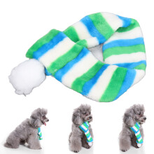 Bufanda navideña para mascotas 21,6 pulgadas/55 cm rayas de peluche cómoda
