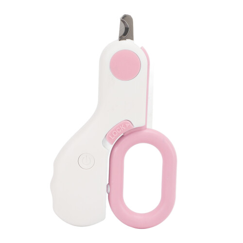 Mini coupe-ongles pro LED 10.5x6 cm rose 200mAh 1