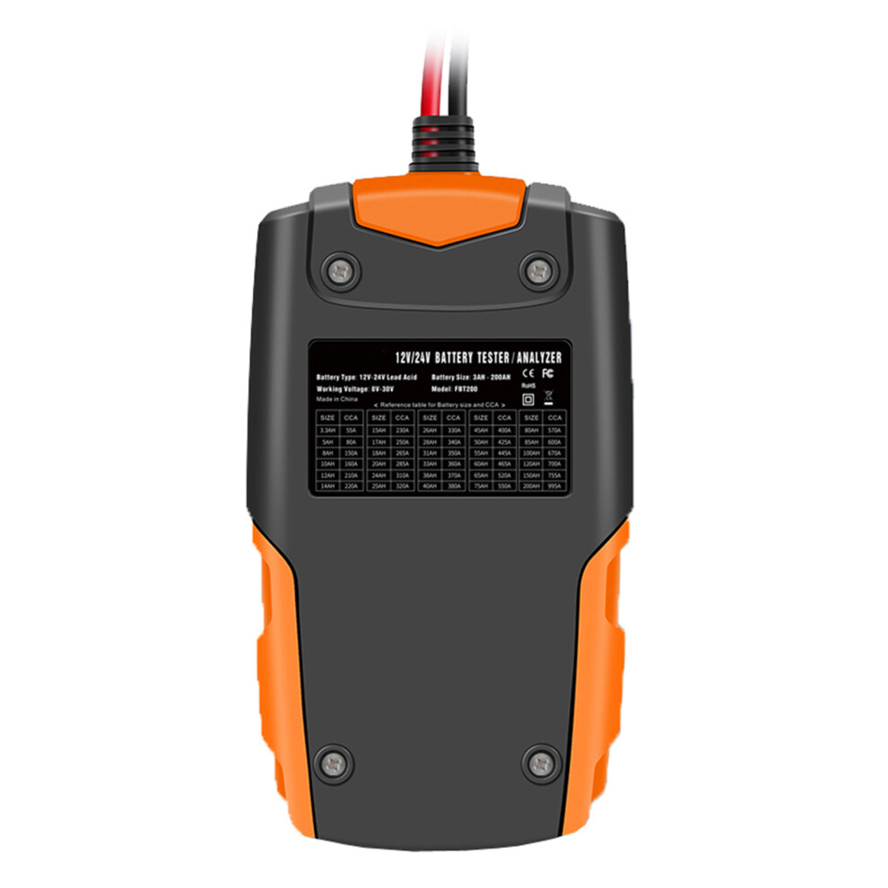 12V/24V Car Battery Tester Lcd Digital Battery Analyzer Car Charge Diagnostic Tool Soh Soc Cca Ir Measurement For Car Truck Motorcycle 9341321877188