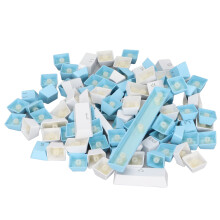 Teclas translúcidas en azul y blanco para teclados de 104/87/61