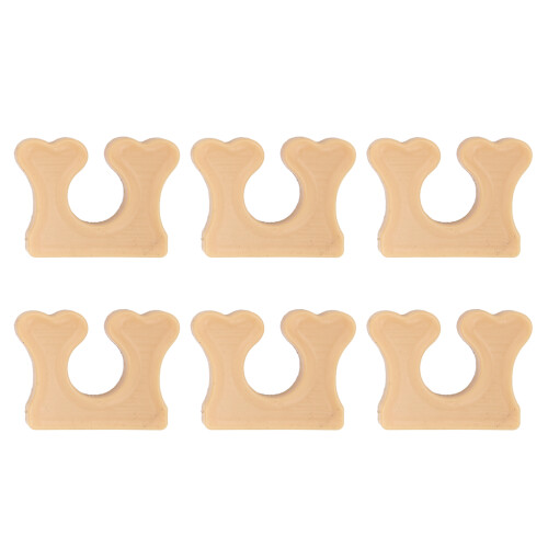 6 pezzi di separatori per dita in silicone colore kaki 3,5x3 cm 1