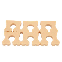 6 pezzi di separatori per dita in silicone colore kaki 3,5x3 cm