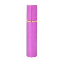 Botella atomizadora de perfume morada de 12 ml, recargable.