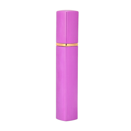 Botella atomizadora de perfume morada de 12 ml, recargable.