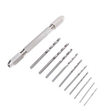 Perceuse à main double résistante à la rouille durable 2 collets 3 mâchoires kit de mèches torsadées ergonomique