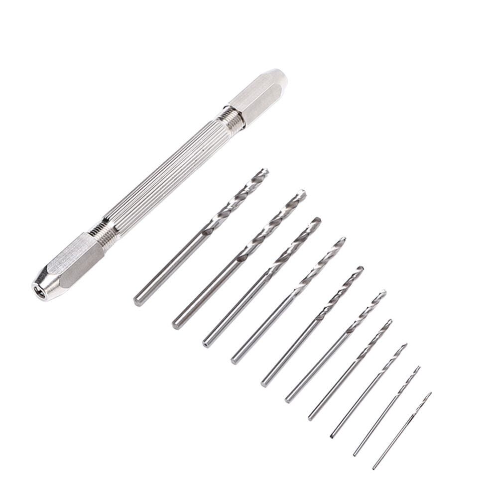 Double Hand Drill Rust Proof Durable 2 Collet Design 3 Jaw Collet Ergonomic Handle With Twist Bit Hand Drill Set 4991321879351