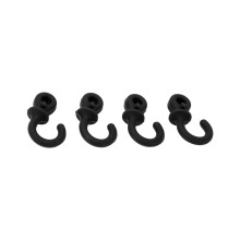 4 piezas de silenciadores de arco Monkey Tail de goma, 14 g, negro
