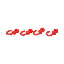 4 piezas de silenciadores para cuerda de arco con cola de mono rojos 0.5oz