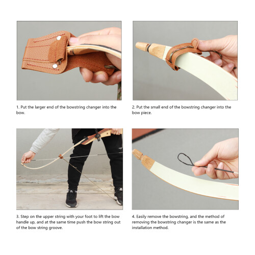 Universal Bowstring Changer Up and Down Bow Winding Rope Corrector Assist for Recurve Bow 2