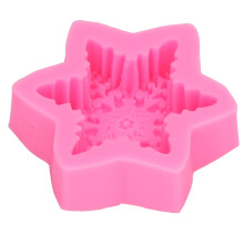 Moldes para fondant 3D copo de nieve rosa 10x7,8x2,5 cm