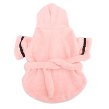 Accappatoio per animali Taglia L in peluche con cappuccio pigiama elastico in vita